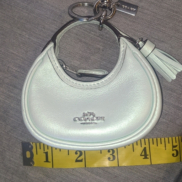 SOLD!!!! Coach Purse Bag Charm Mini Carmen Bag in Pearlilized Smooth Mint - Picture 8 of 13